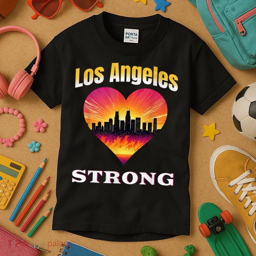 Los Angeles Strong Pray For La County Support California Kids T-Shirt