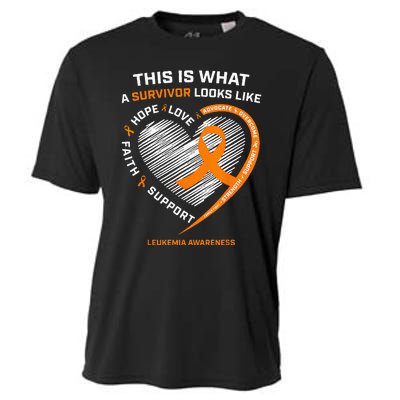 Leukemia Awareness Survivor Gifts Cooling Performance Crew T-Shirt