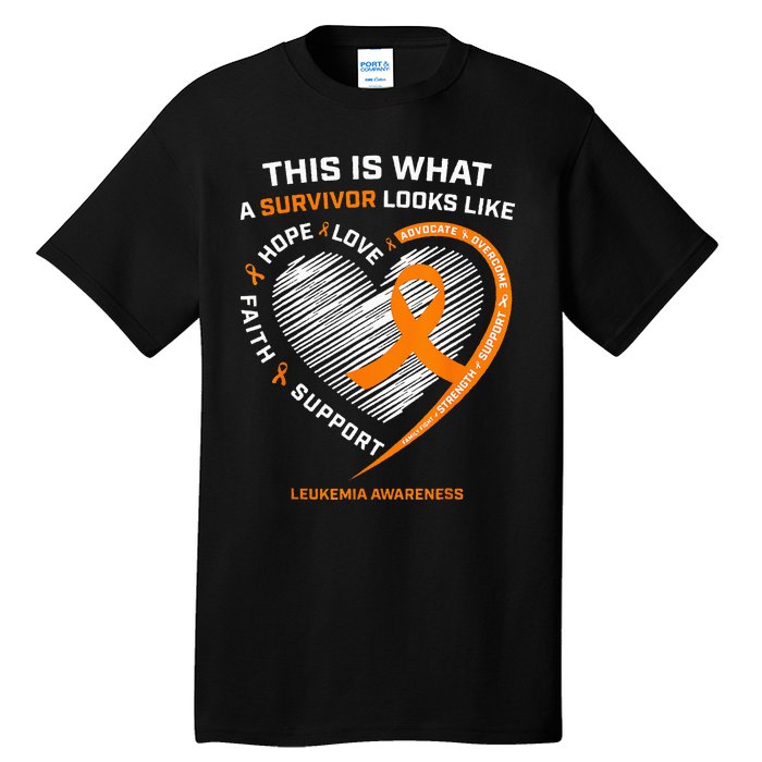 Leukemia Awareness Survivor Gifts Tall T-Shirt