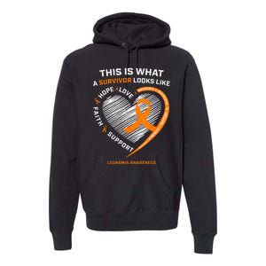 Leukemia Awareness Survivor Gifts Premium Hoodie