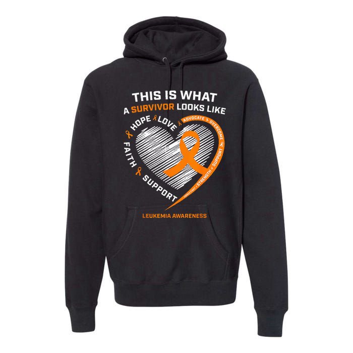 Leukemia Awareness Survivor Gifts Premium Hoodie