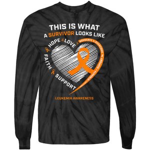 Leukemia Awareness Survivor Gifts Tie-Dye Long Sleeve Shirt