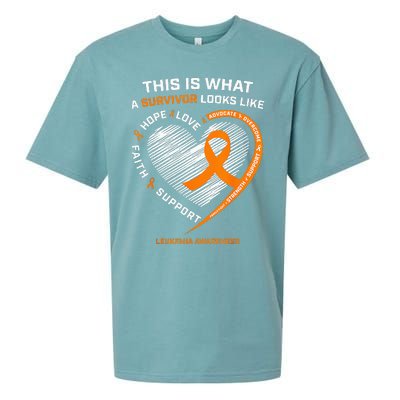 Leukemia Awareness Survivor Gifts Sueded Cloud Jersey T-Shirt