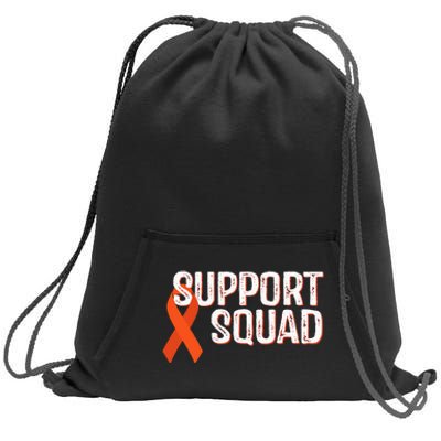 Leukemia Awareness Support Squad Sweatshirt Cinch Pack Bag