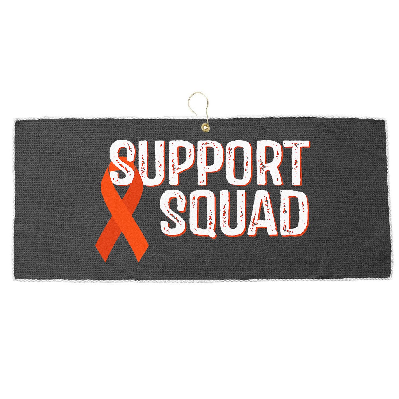 Leukemia Awareness Support Squad Large Microfiber Waffle Golf Towel