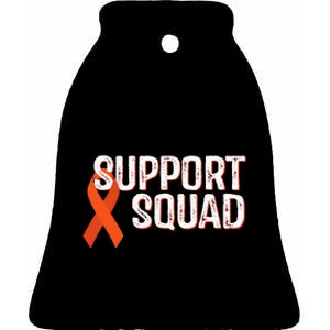 Leukemia Awareness Support Squad Ceramic Bell Ornament