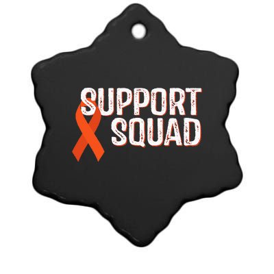 Leukemia Awareness Support Squad Ceramic Star Ornament