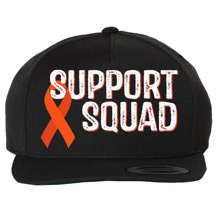 Leukemia Awareness Support Squad Wool Snapback Cap