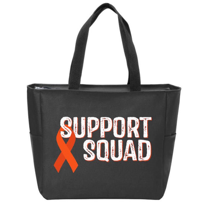 Leukemia Awareness Support Squad Zip Tote Bag