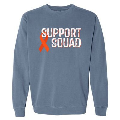 Leukemia Awareness Support Squad Garment-Dyed Sweatshirt