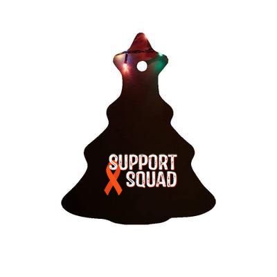 Leukemia Awareness Support Squad Ceramic Tree Ornament