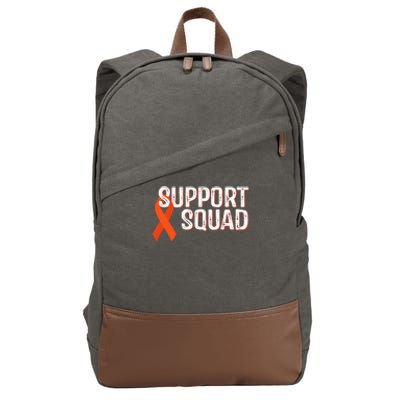 Leukemia Awareness Support Squad Cotton Canvas Backpack