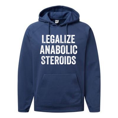 Legalize Anabolic Steroids Funny Athlete Performance Fleece Hoodie