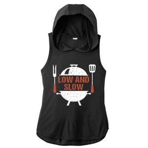 Low And Slow Bbq Grill Barbecue Cute Gift Ladies PosiCharge Tri-Blend Wicking Draft Hoodie Tank