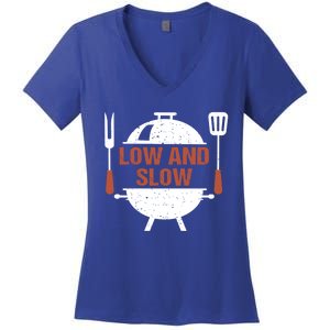 Low And Slow Bbq Grill Barbecue Cute Gift Women's V-Neck T-Shirt