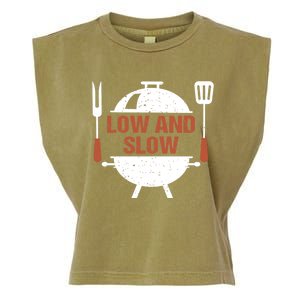 Low And Slow Bbq Grill Barbecue Cute Gift Garment-Dyed Women's Muscle Tee