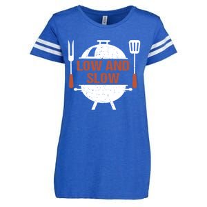 Low And Slow Bbq Grill Barbecue Cute Gift Enza Ladies Jersey Football T-Shirt