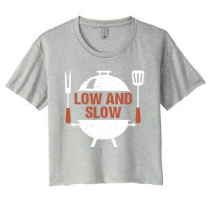 Low And Slow Bbq Grill Barbecue Cute Gift Women's Crop Top Tee