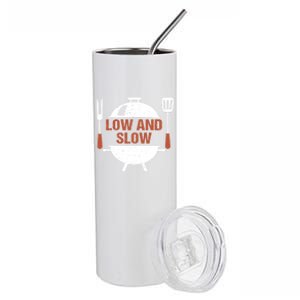 Low And Slow Bbq Grill Barbecue Cute Gift Stainless Steel Tumbler