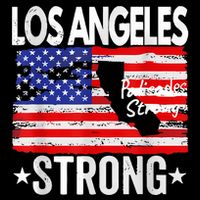 Los Angeles Strong Palisades Strong Flag Drawstring Bag