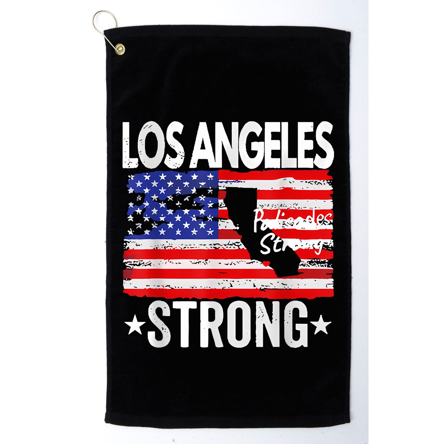 Los Angeles Strong Palisades Strong Flag Golf Towel