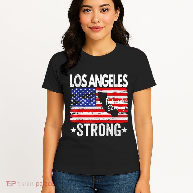 Los Angeles Strong Palisades Strong Flag Womens T-Shirt