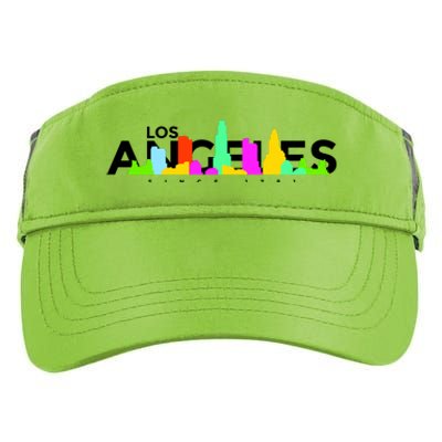 Los Angeles Skyline Since 1781 Adult Drive Performance Visor