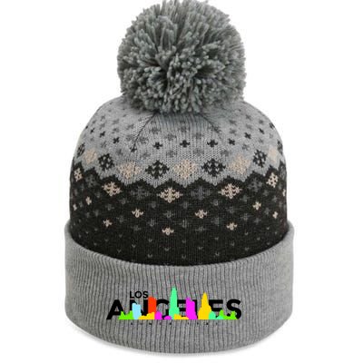 Los Angeles Skyline Since 1781 The Baniff Cuffed Pom Beanie