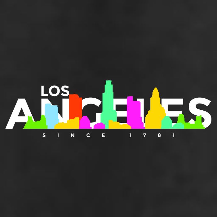 Los Angeles Skyline Since 1781 7 Panel Mesh Trucker Snapback Hat