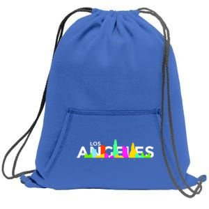 Los Angeles Skyline Since 1781 Sweatshirt Cinch Pack Bag