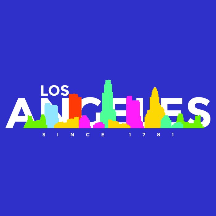 Los Angeles Skyline Since 1781 Button