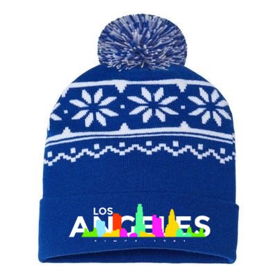 Los Angeles Skyline Since 1781 USA-Made Snowflake Beanie