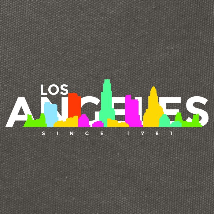 Los Angeles Skyline Since 1781 Cotton Canvas Backpack