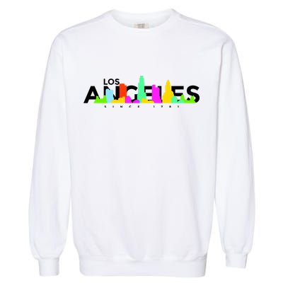 Los Angeles Skyline Since 1781 Garment-Dyed Sweatshirt