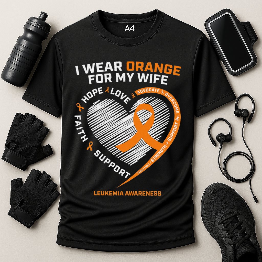 Leukemia Awareness S Wife Husband Leukemia Cooling Performance Crew T-Shirt