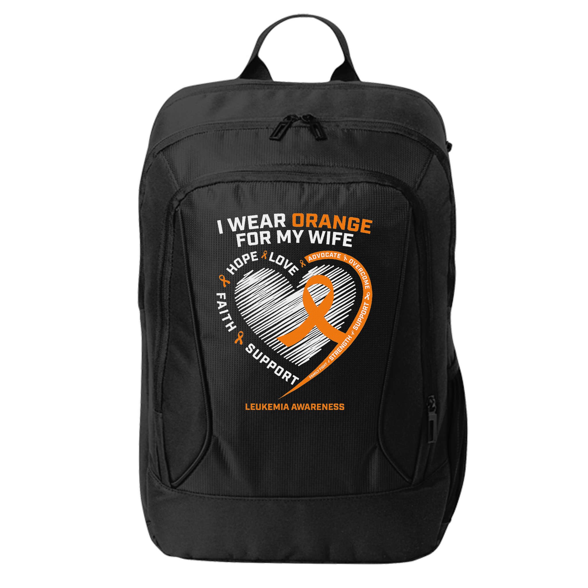 Leukemia Awareness S Wife Husband Leukemia City Backpack