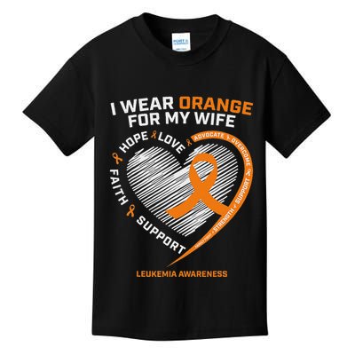 Leukemia Awareness S Wife Husband Leukemia Kids T-Shirt