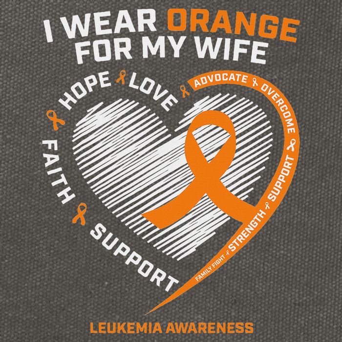 Leukemia Awareness S Wife Husband Leukemia Cotton Canvas Backpack