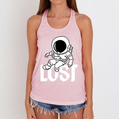 Lost Astronaut Space Exploration Cosmonaut Planet Gift Women's Knotted Racerback Tank