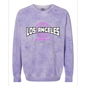 Los Angeles Slogan Retro Style Colorblast Crewneck Sweatshirt