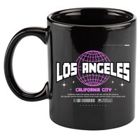 Los Angeles Slogan Retro Style 11oz C Handle Ceramic Mug