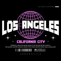 Los Angeles Slogan Retro Style Drawstring Bag