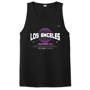 Los Angeles Slogan Retro Style PosiCharge Competitor Tank