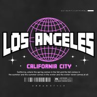 Los Angeles Slogan Retro Style Golf Towel