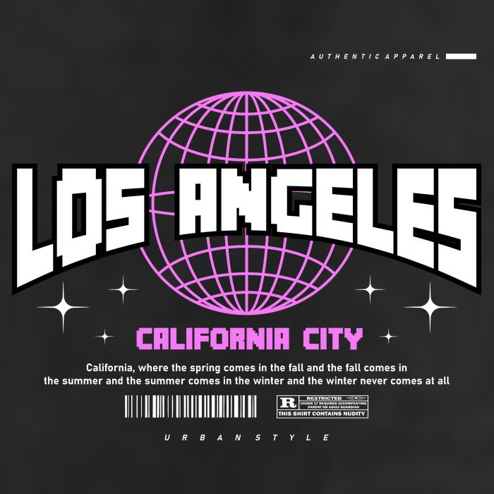 Los Angeles Slogan Retro Style Golf Towel