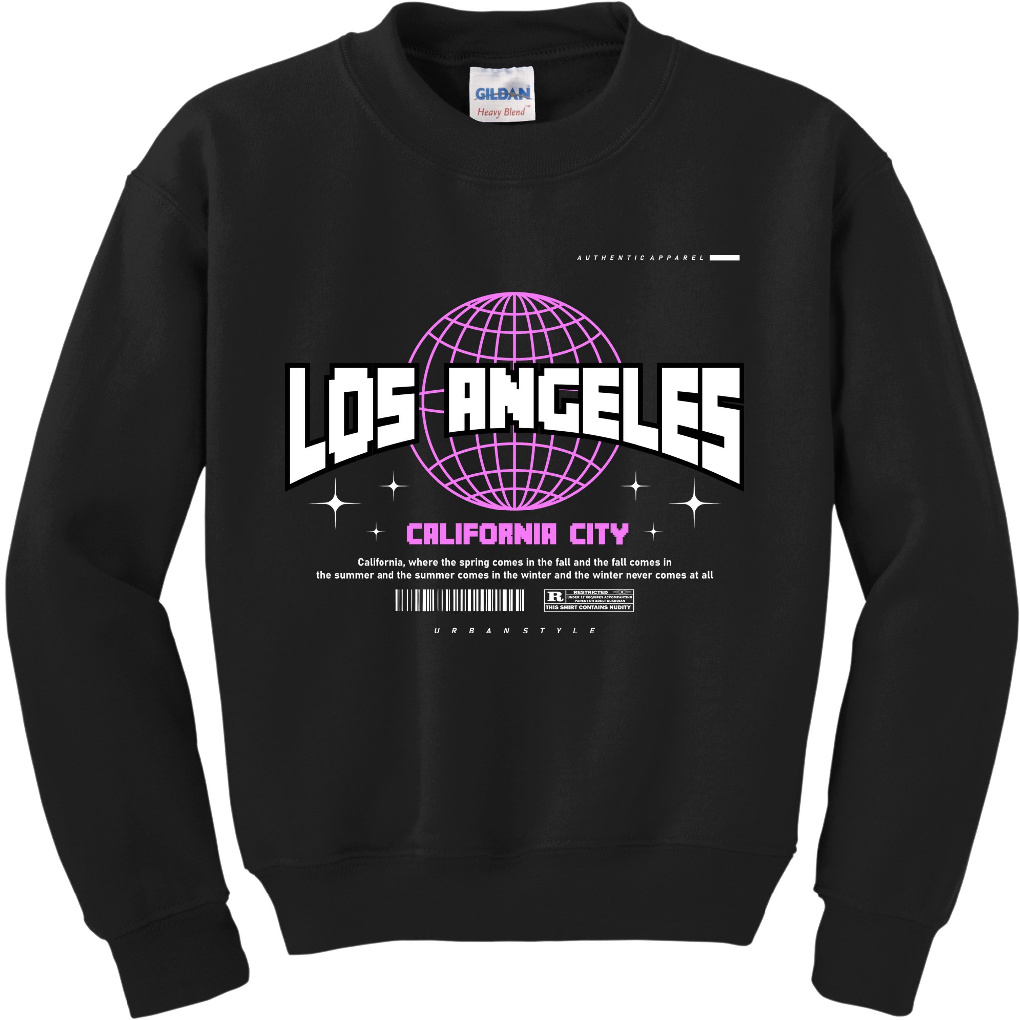 Los Angeles Slogan Retro Style Kids Sweatshirt