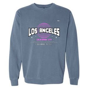 Los Angeles Slogan Retro Style Garment-Dyed Sweatshirt