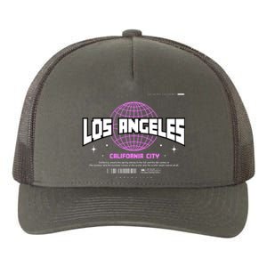 Los Angeles Slogan Retro Style Yupoong Adult 5-Panel Trucker Hat