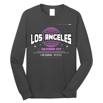 Los Angeles Slogan Retro Style Long Sleeve Shirt