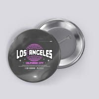 Los Angeles Slogan Retro Style Button